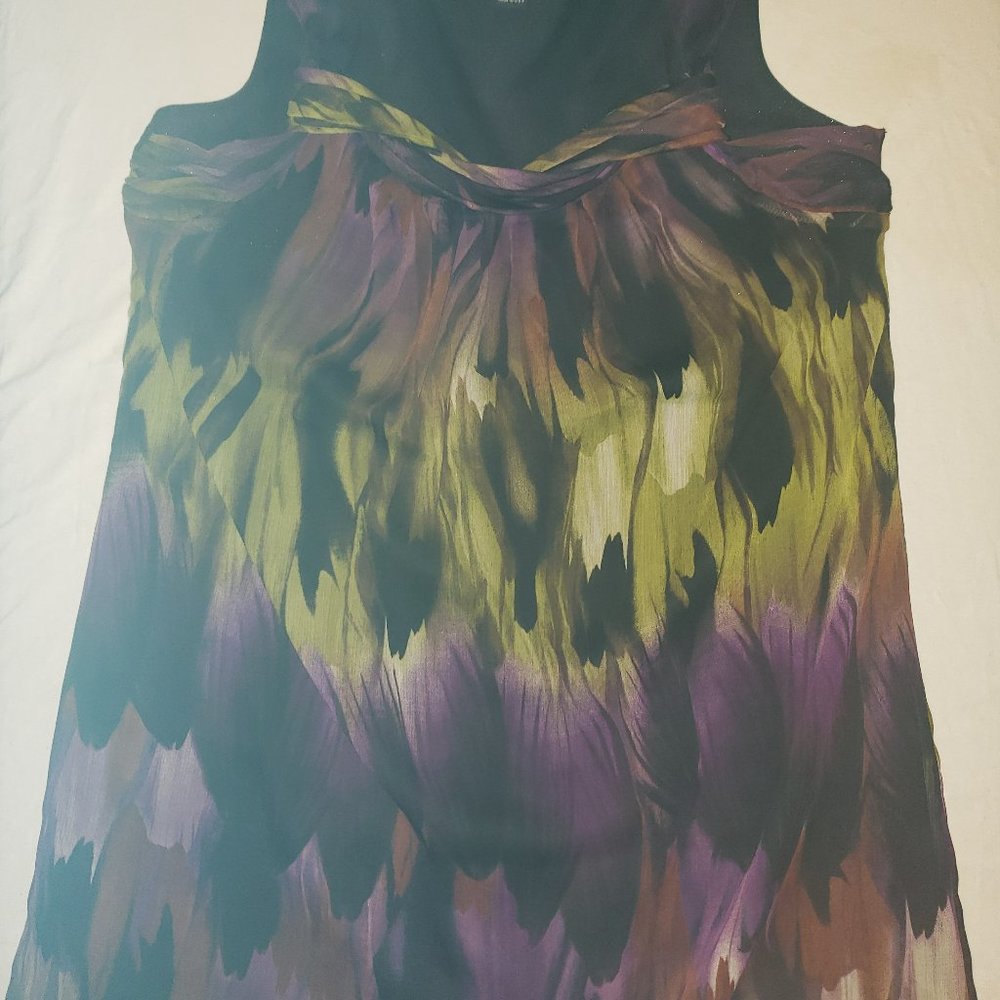 Lane Bryant Olive Green Purple Tank  Size 20